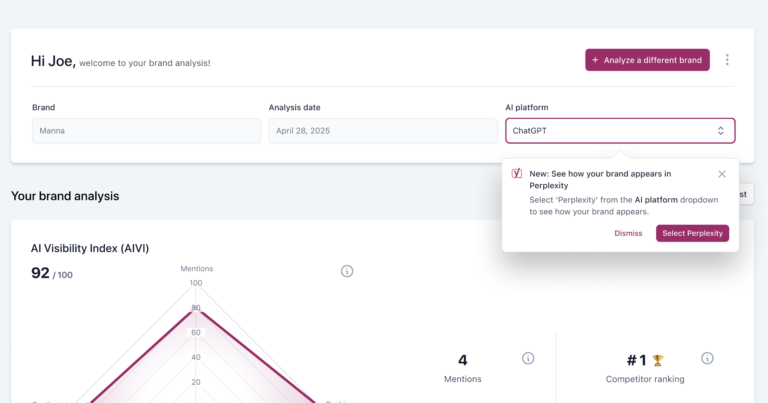 Lead Manager Agency New to AI Brand Insights: Scan your brand visibility in Perplexity