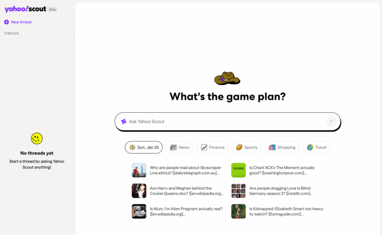 Lead Manager Agency Yahoo debuts Scout, an AI search and companion experience